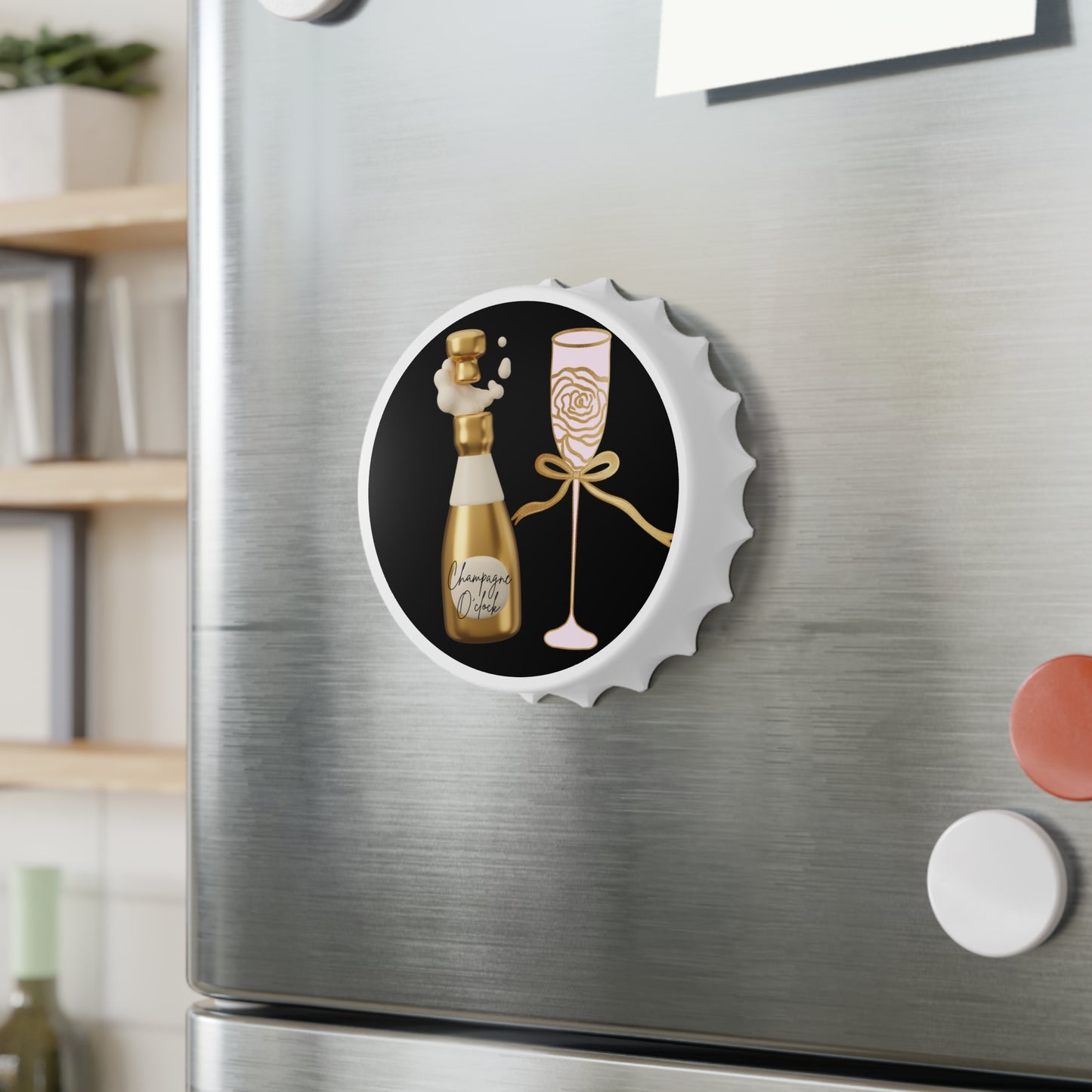 Champagne O'clock Bottle Opener (Black)
