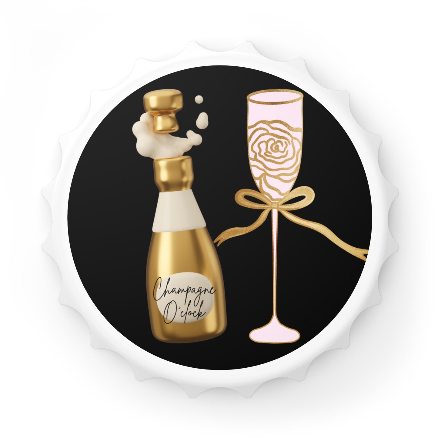 Champagne O'clock Bottle Opener (Black)