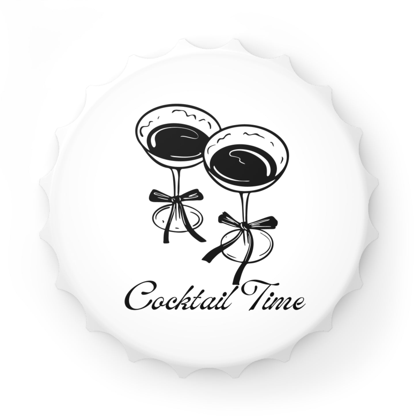 It's Cocktail Time Bottle Opener (Black)