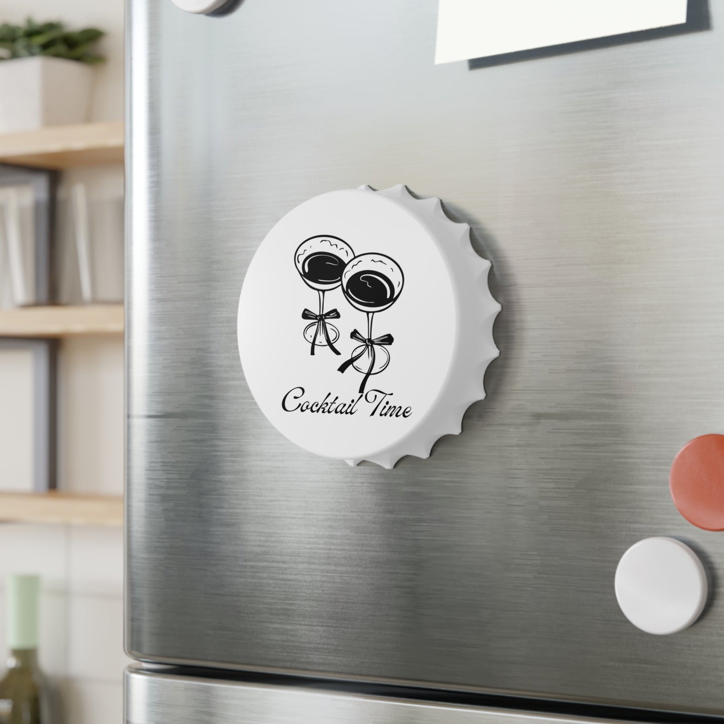 It's Cocktail Time Bottle Opener (Black)