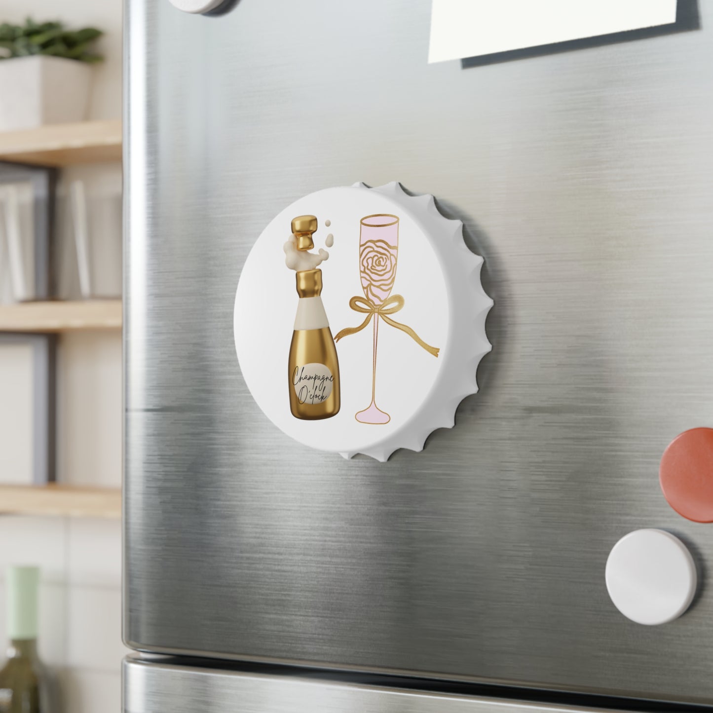 Champagne O'clock Bottle Opener (White)